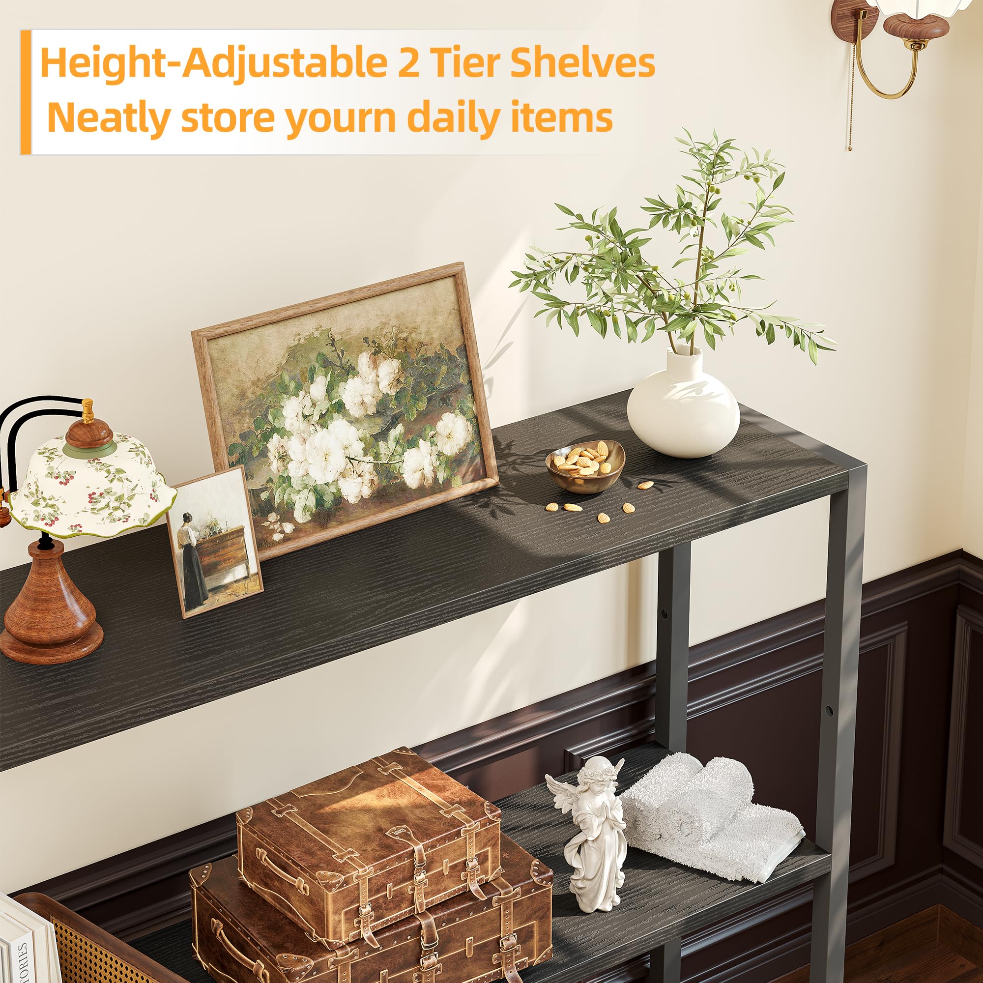 TIQLAB entry table placed in living room setup for organization