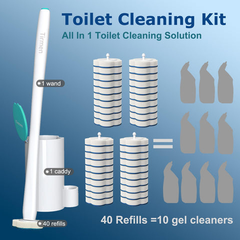 Tirmen forty disposable refill heads allow quick, hygienic swaps after cleaning.