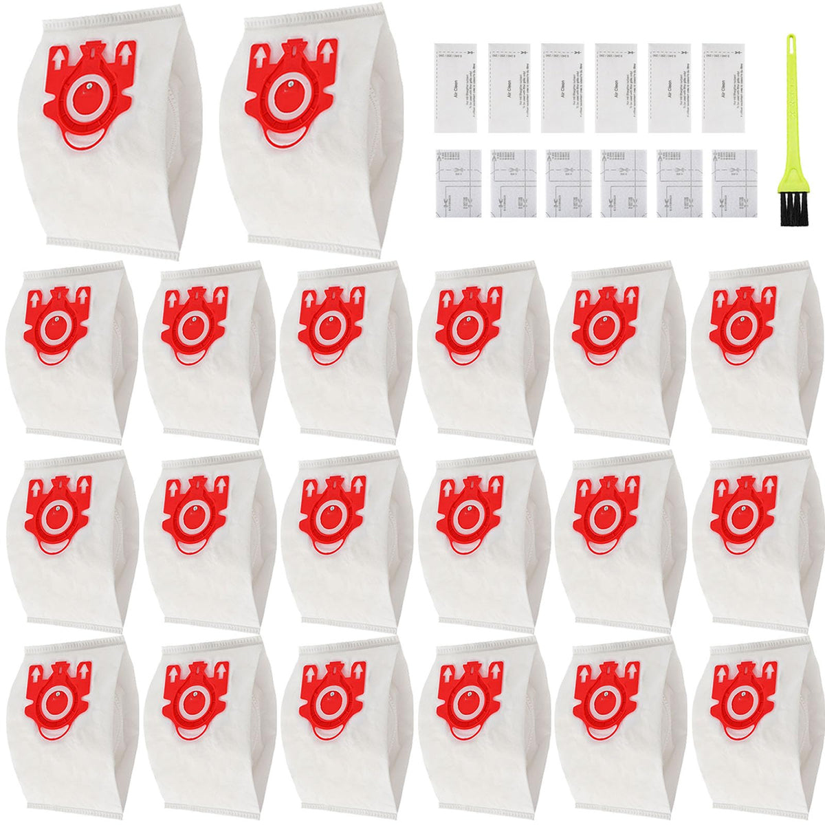 Tivcroxs 20-pack dust bags fit Miele, helping maintain suction and cleaner results.