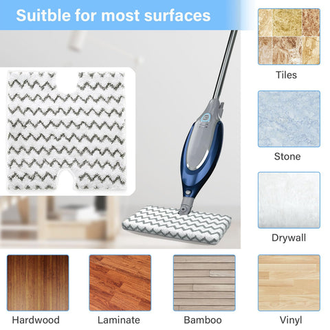 Tivcroxs 8-pack-steam-mop-pads offer cost-effective replacements for regular upkeep