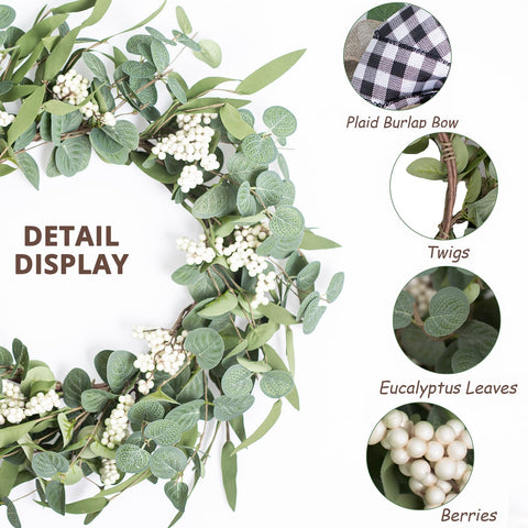 TIVMIK eucalyptus wreath on window decor adds natural tranquility to interiors