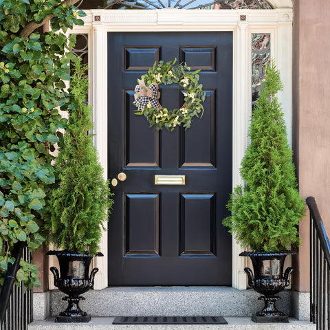 TIVMIK eucalyptus wreath for garden decor year-round appeal
