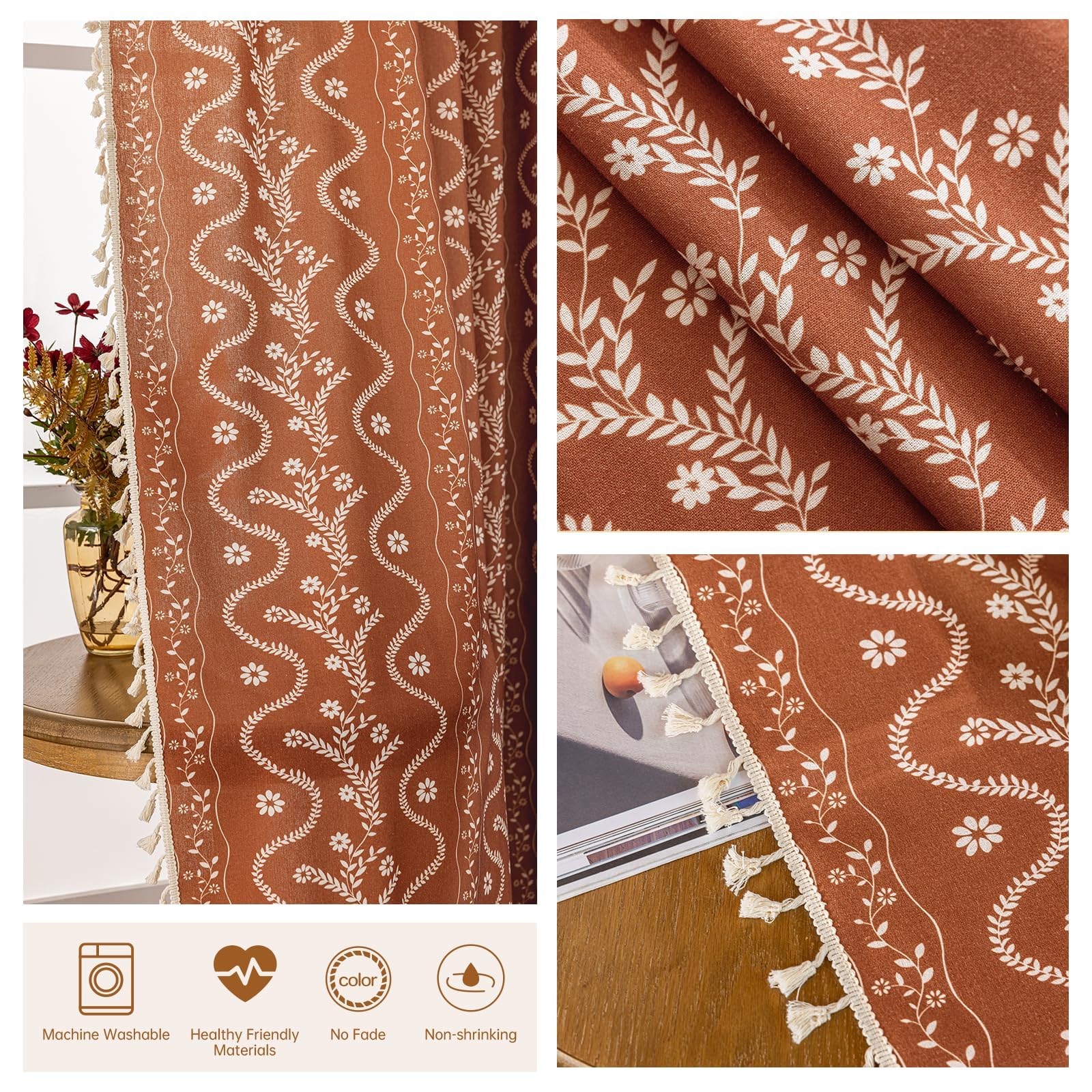 TIVNICO ready-made curtains install quickly with rod pocket or clip rings.