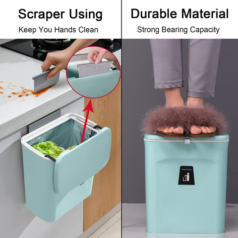Tiyafuro compost-bin-2-4-gallon-capacity indicates ample room for daily waste