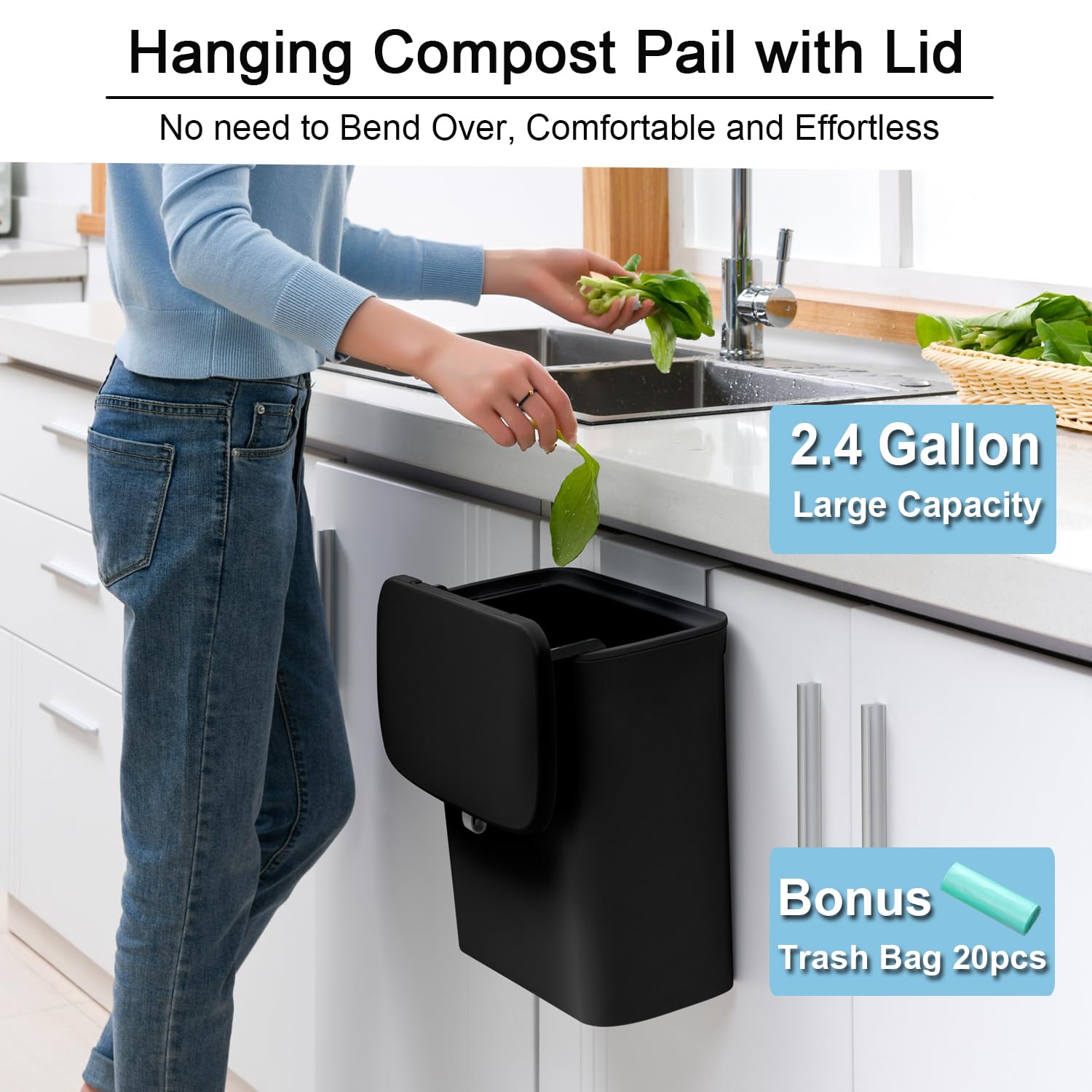 Tiyafuro wall-mount hanging bin demonstrates easy installation and space-saving design.