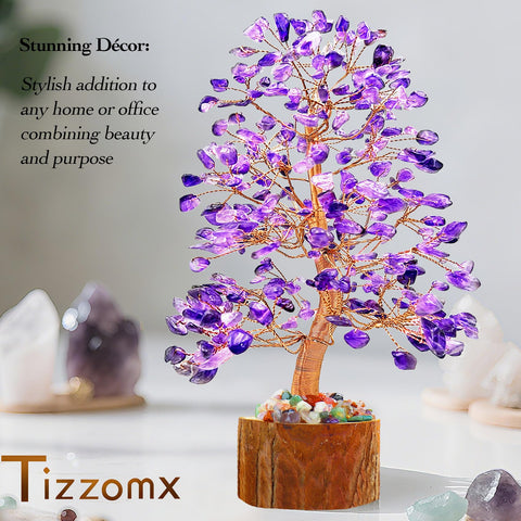 Tizzomx crystal tree display supports meditation rituals and reverent space.