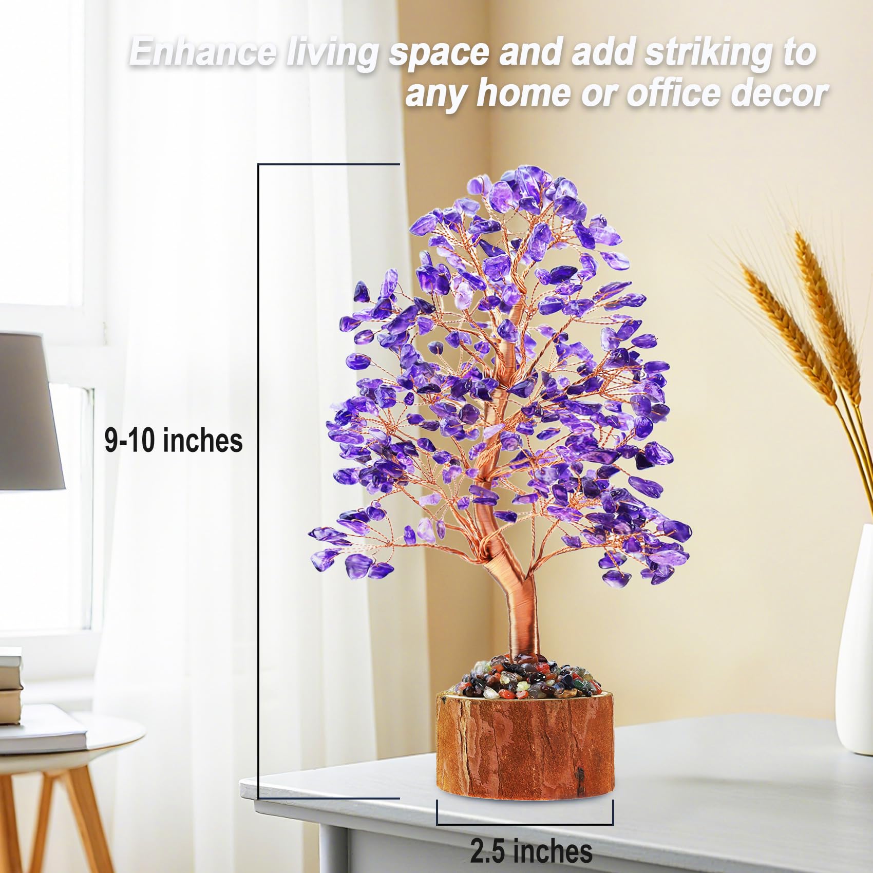 Tizzomx money tree decor adds positive energy to home or office.