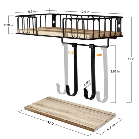 TJ.MOREE basket inner space measures 12.2 by 5.7 by 2.56 inches.