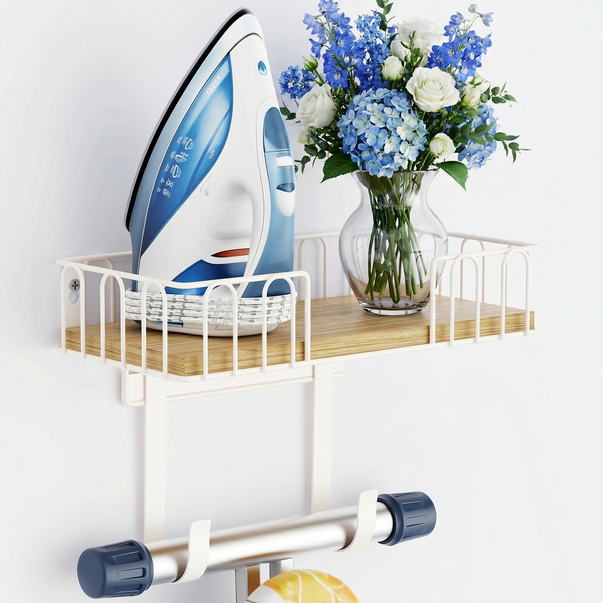 TJ.MOREE ironing-board hanger wall mount keeps ironing area organized and accessible