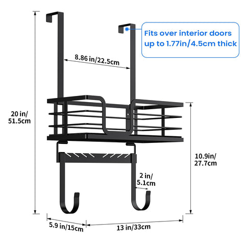 TJ.MOREE laundry room organizer keeps spray bottles and brushes within reach.