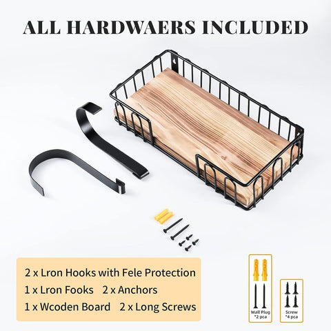 TJ.MOREE rustic-modern design combines wood and metal for stylish organization