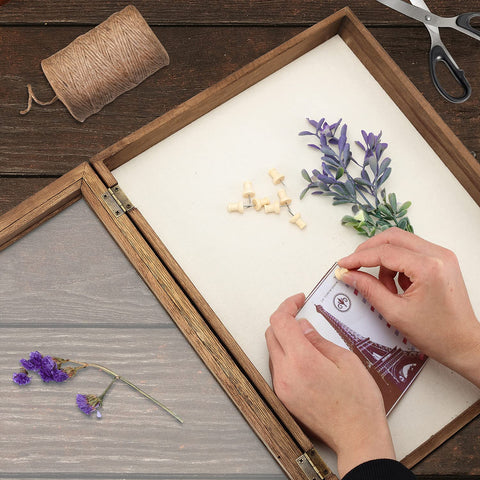 TJ.MOREE Shadow Box shatterproof glass window protects keepsakes.