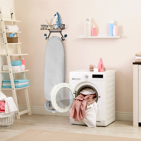 TJ.MOREE wall-mounted iron caddy installs in minutes, freeing floor space.