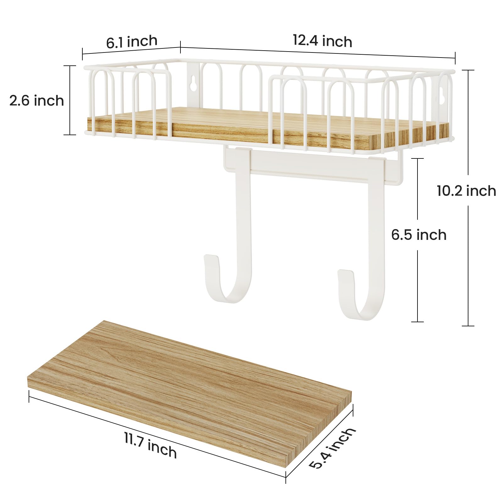 TJ.MOREE wooden-base basket storage adds rustic-modern style while holding accessories