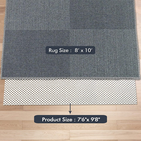 TJWODO rug pad packaging highlights eco-friendly materials and tips.