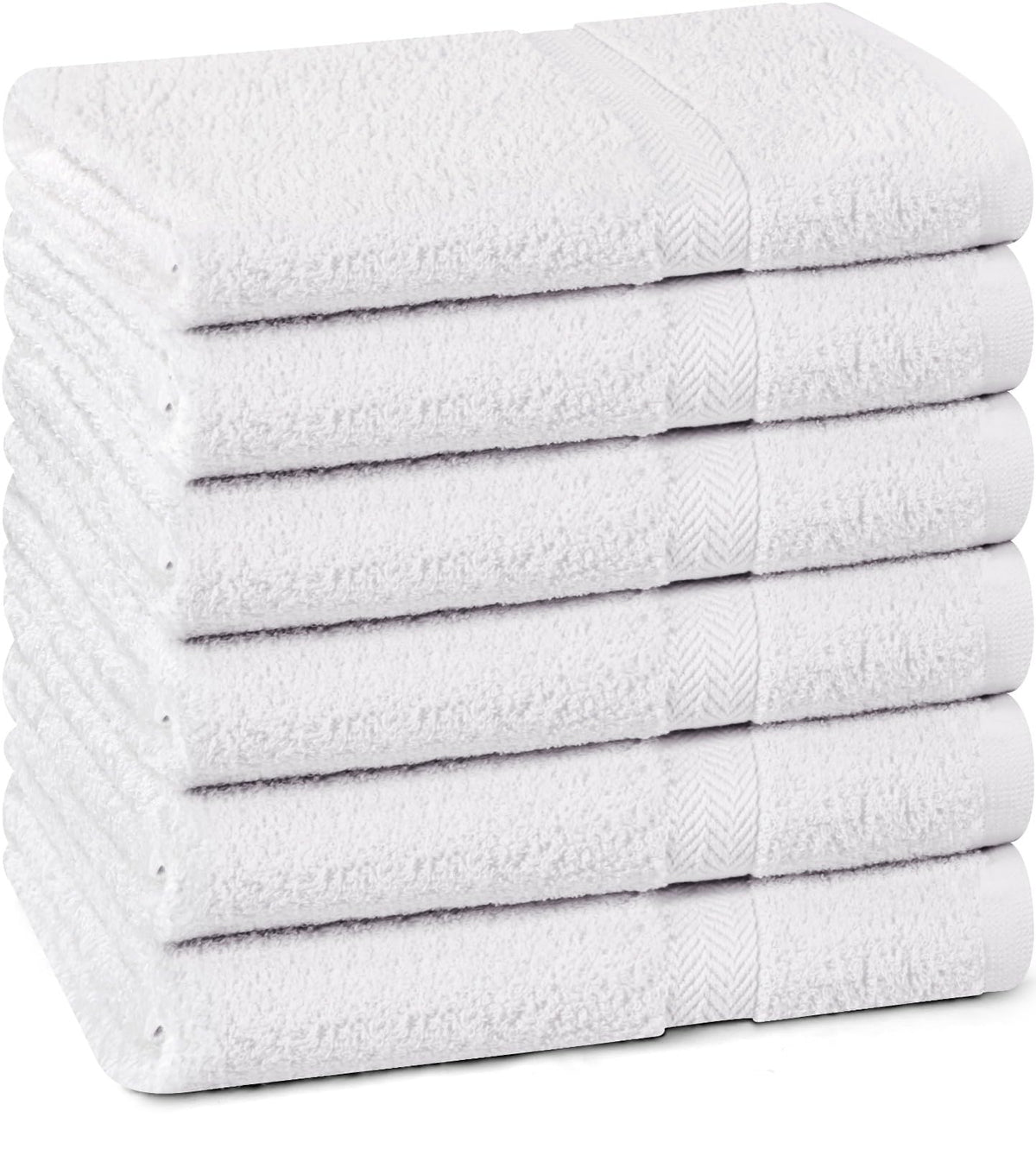 T & L Towel and Linen Mart white bath towels 27x54 flatlay, fresh and inviting.