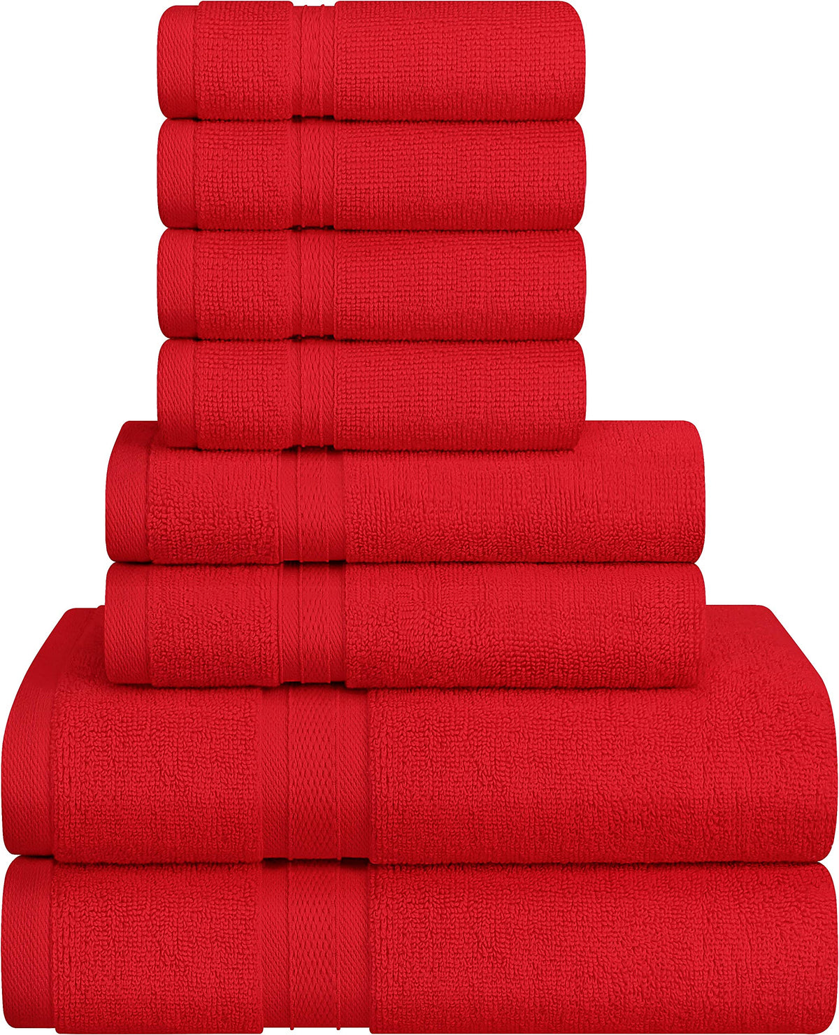 T&L Towel and Linen Mart burgundy bath towels on display, plush and absorbent for daily use.