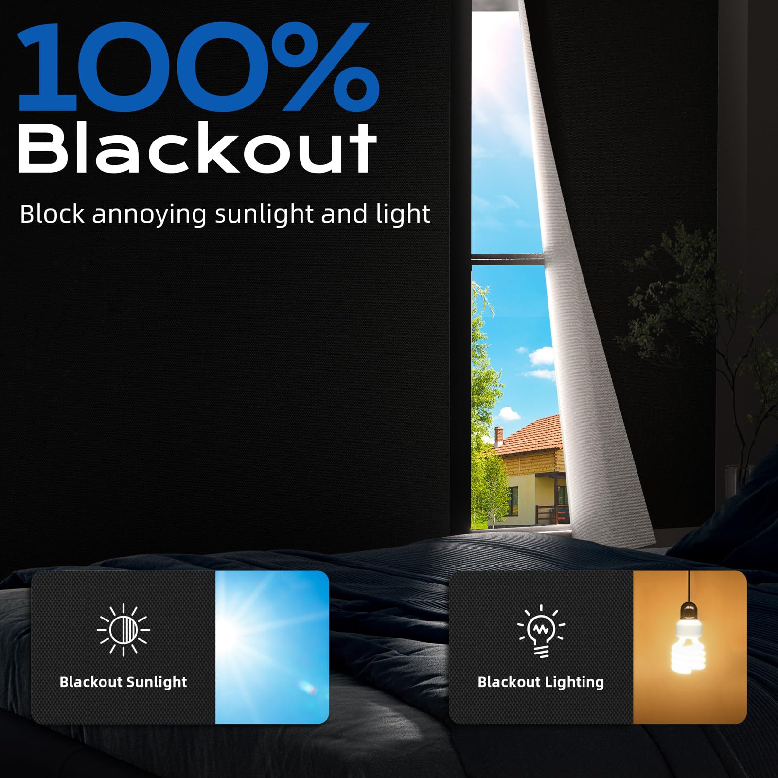 Tlany blackout curtains travel pack demonstrates portable room darkening on the go.