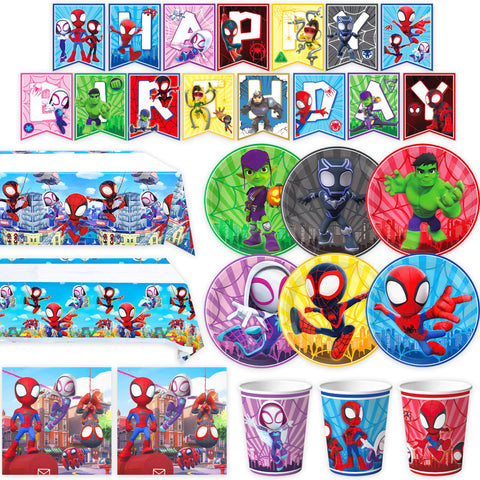 TLTSDWQ Spider birthday banner enhances party décor and welcomes guests.