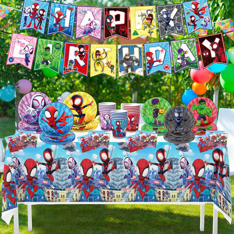 TLTSDWQ Spider plates mix provides sturdy, colorful dining for guests.