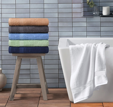 TL Towel and Linen Mart 6-pack Sage Green towels quick drying versatile for bath or gym