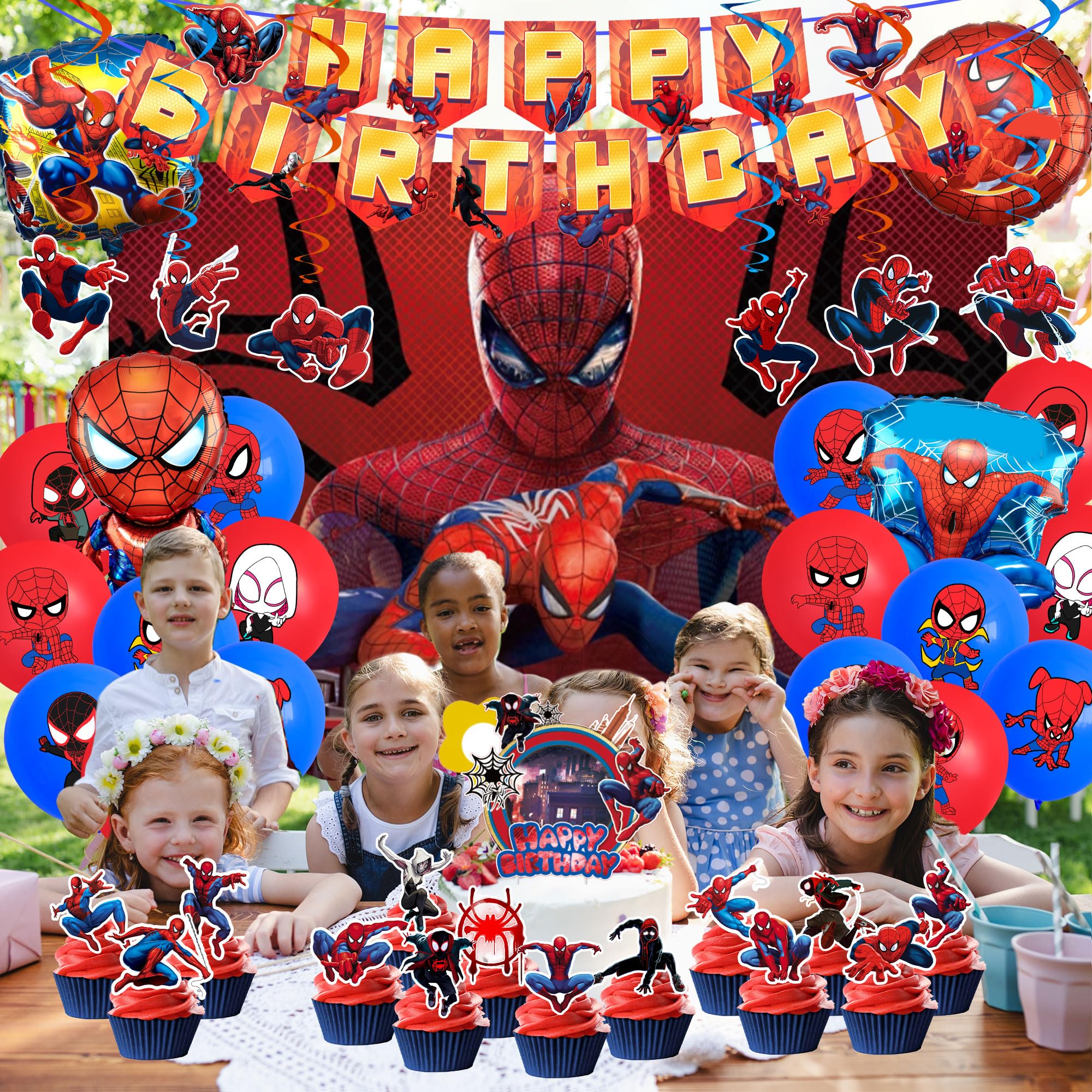 TLTSDWQ Spider balloons add a festive splash and easy party setup.