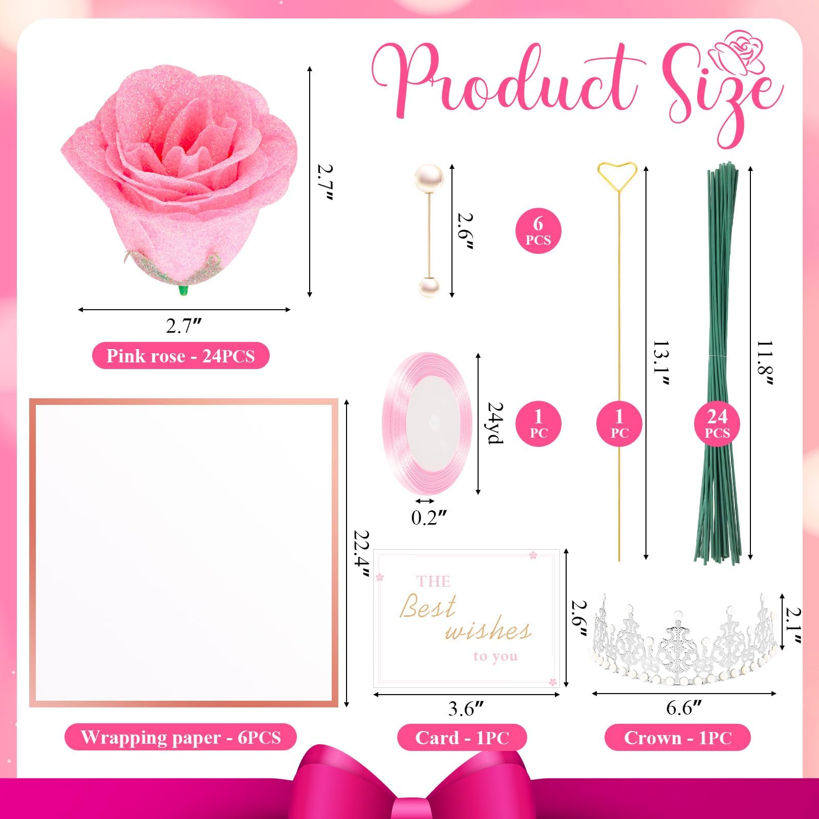 TLY Glitter Roses Bouquet features metallic threads for luxe texture in gift presentation.