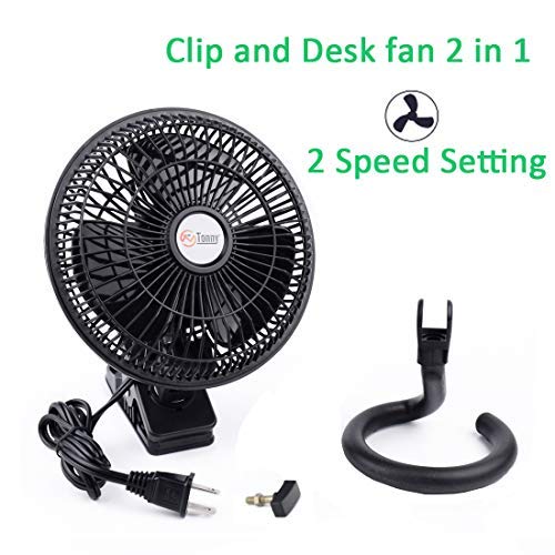TN TONNY clip-on fan on table with tilting head for targeted airflow