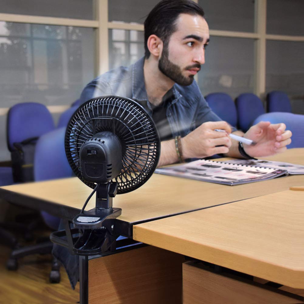 TN TONNY clip-on fan has a plastic safety grill for safe use