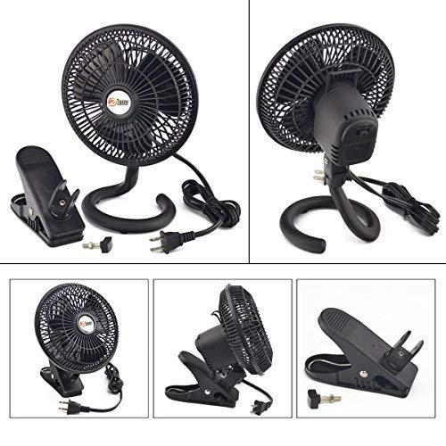 TN TONNY clip-on fan with strong clamp prevents surface scratches