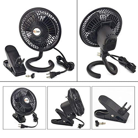 TN TONNY clip-on fan with strong clamp prevents surface scratches