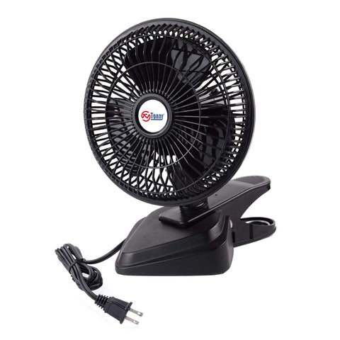 TN TONNY convertible 6 inch fan on desk showing personal cooling