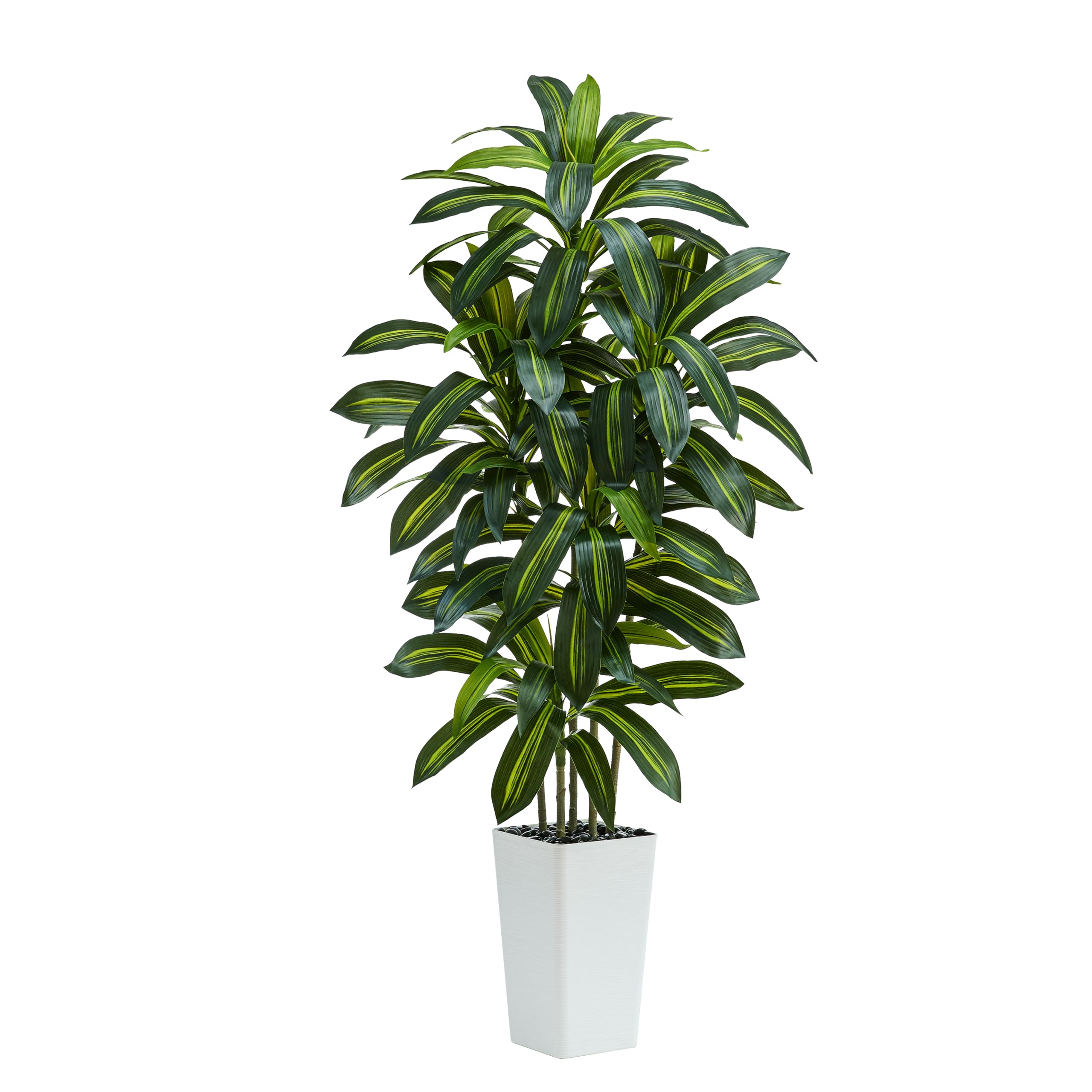 TNGGNT artificial dracaena tree 6ft full form enhances spaces with lifelike presence.