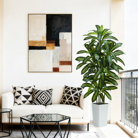 TNGGNT 6ft dracaena tree adds greenery with zero maintenance in any setting.