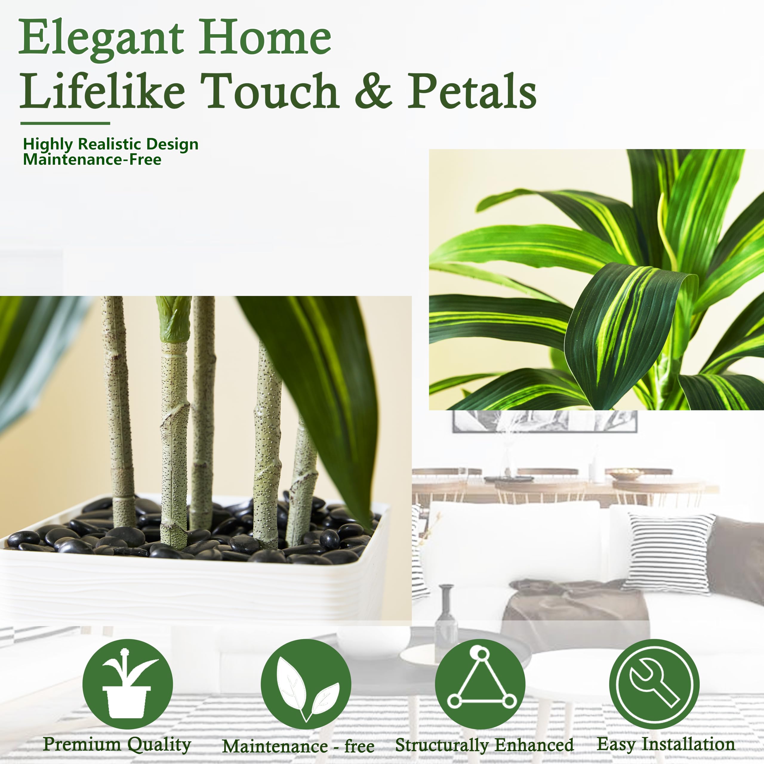 TNGGNT dracaena silhouette suits contemporary, tropical, and minimalist spaces.