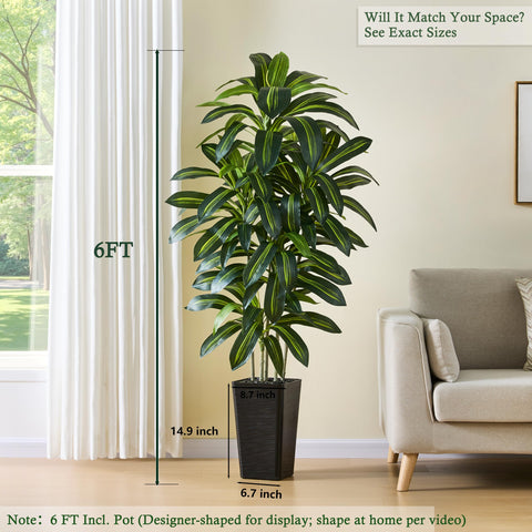 TNGGNT UV-resistant dracaena tree resists fading outdoors