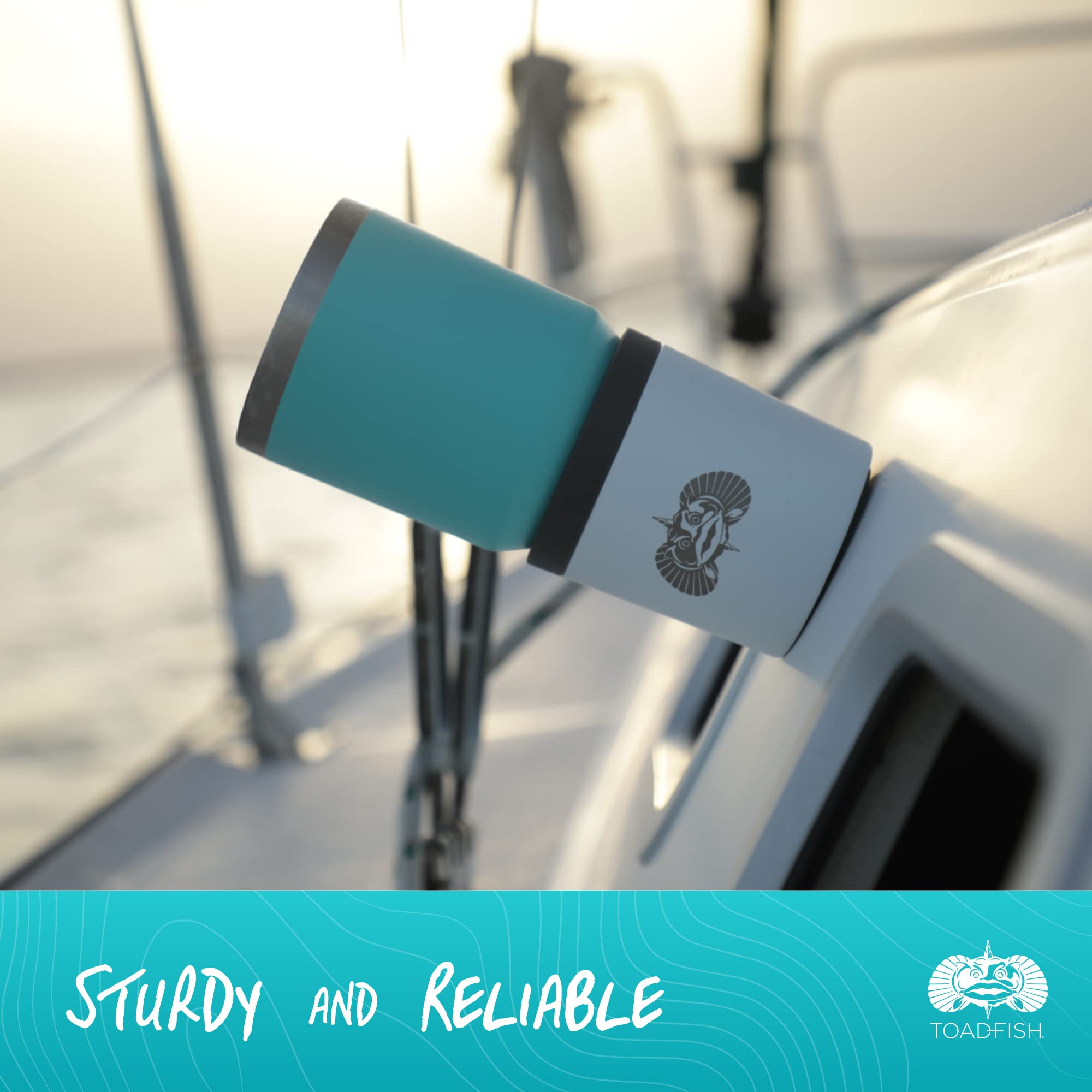 Portable cup holder ideal for boats, camping, and tailgating setups.