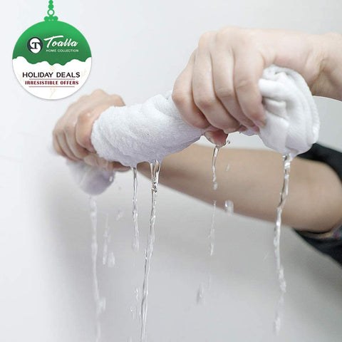 TOALLA bulk pack storage for easy access to clean towels.