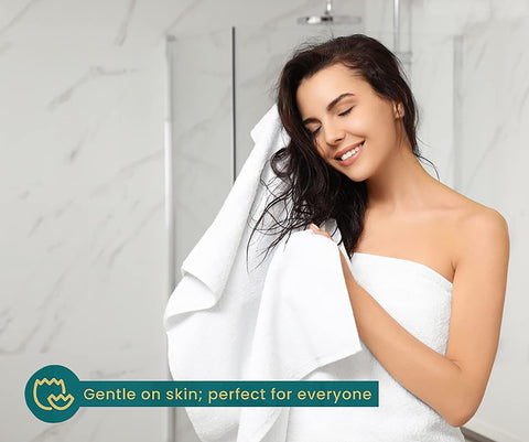 TOALLA double-stitched hems protect edges and extend towel life.