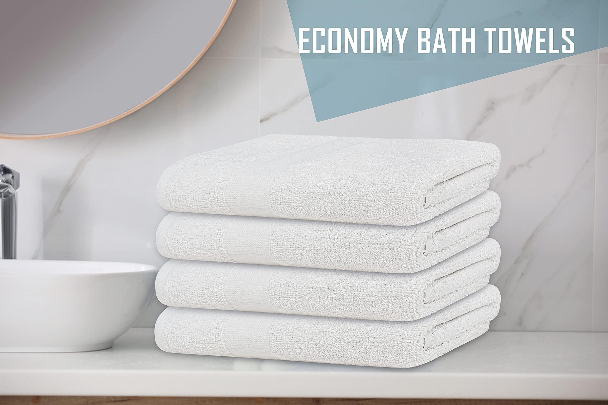TOALLA towels maintain bright white color in high-traffic settings.