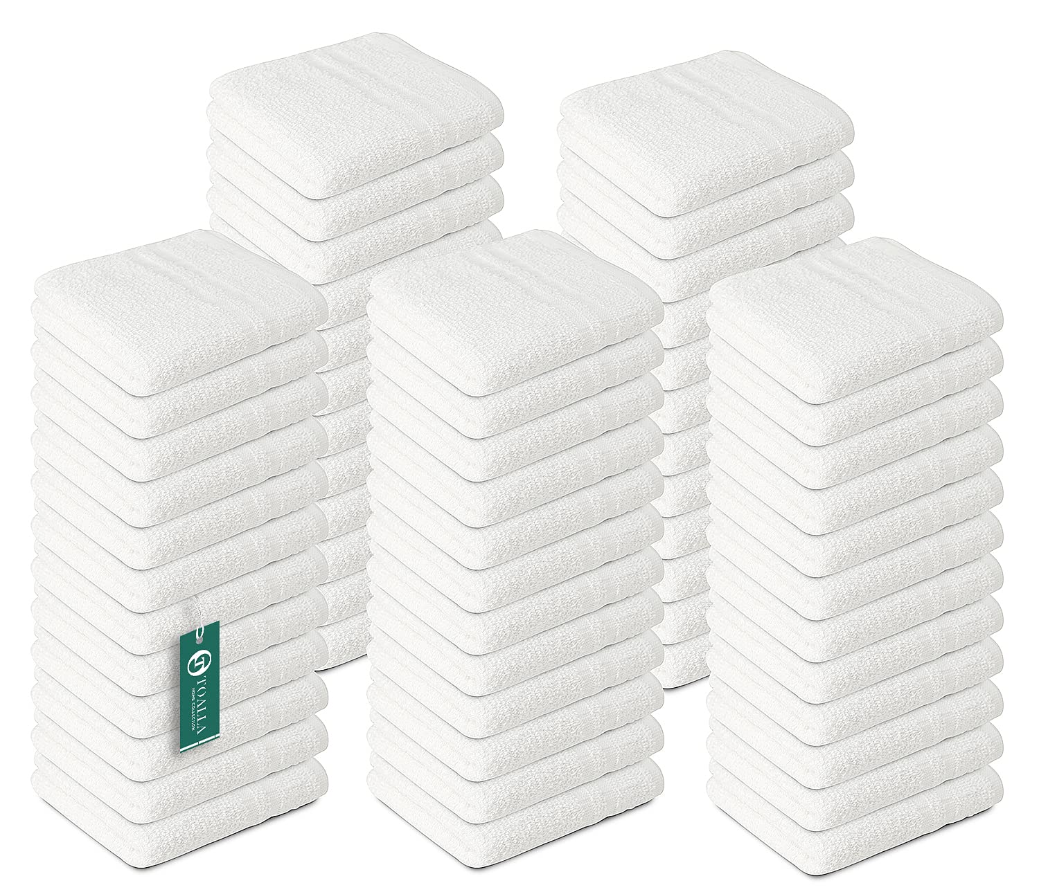 TOALLA washcloths 60-pack 12x12 inches, ideal for daily facial and body cleansing.