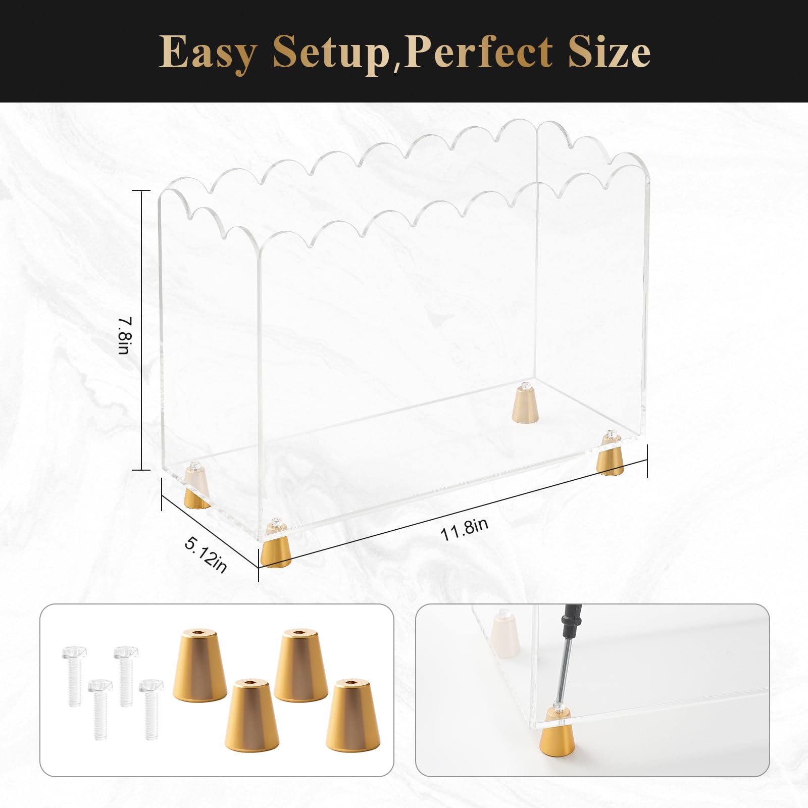 Tocemei acrylic magazine holder floor-standing: stylish storage for living spaces.