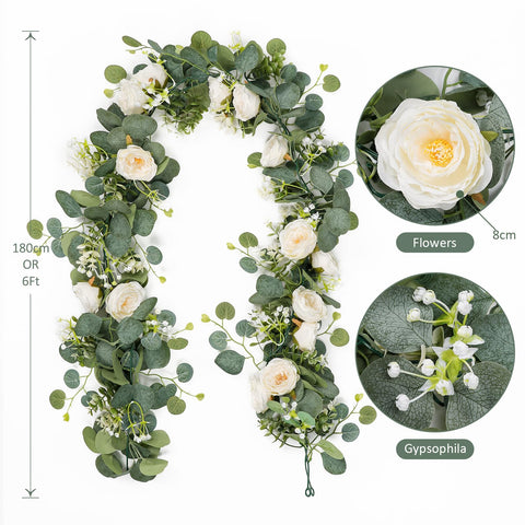 TOCHGREEN wedding arch garland demonstrates versatile decor for arches and tables