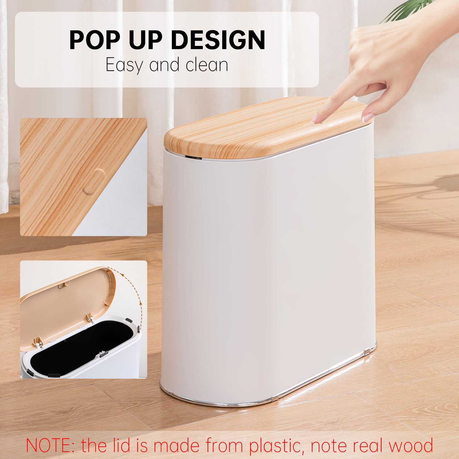 TODAYGO inner bucket with removable lid for easy disposal.