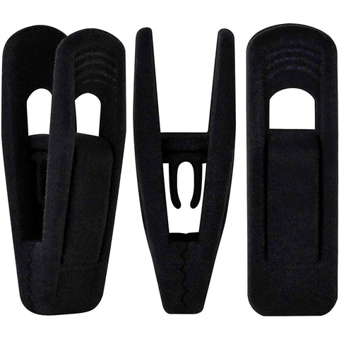 TOFIIGREM Black Velvet Hanger Clips 40-pack secure clothes on velvet hangers
