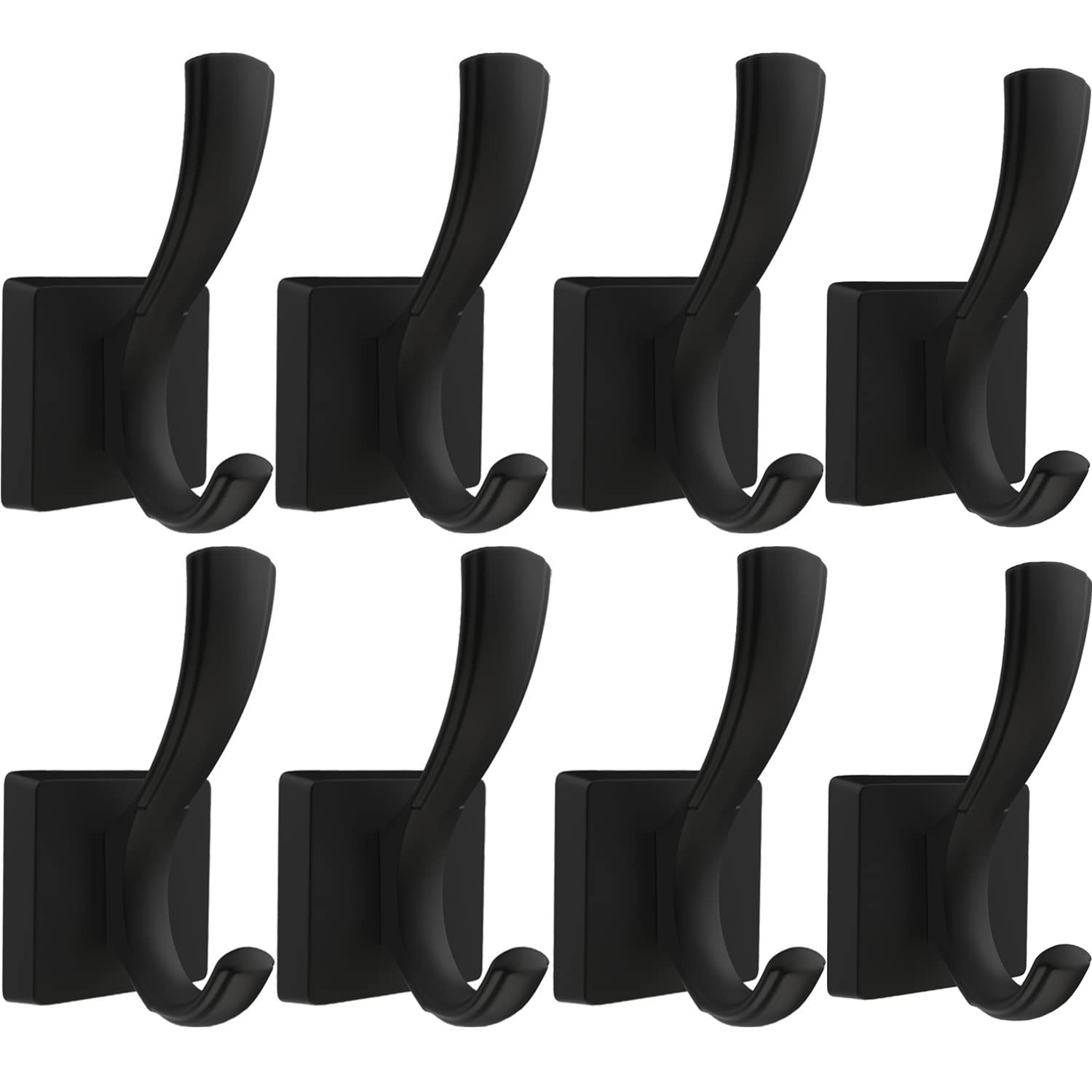 TOFIIGREM black wall coat hook with dual arms for organized entryways.