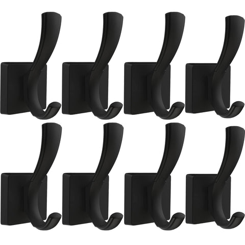 TOFIIGREM black wall coat hook with dual arms for organized entryways.