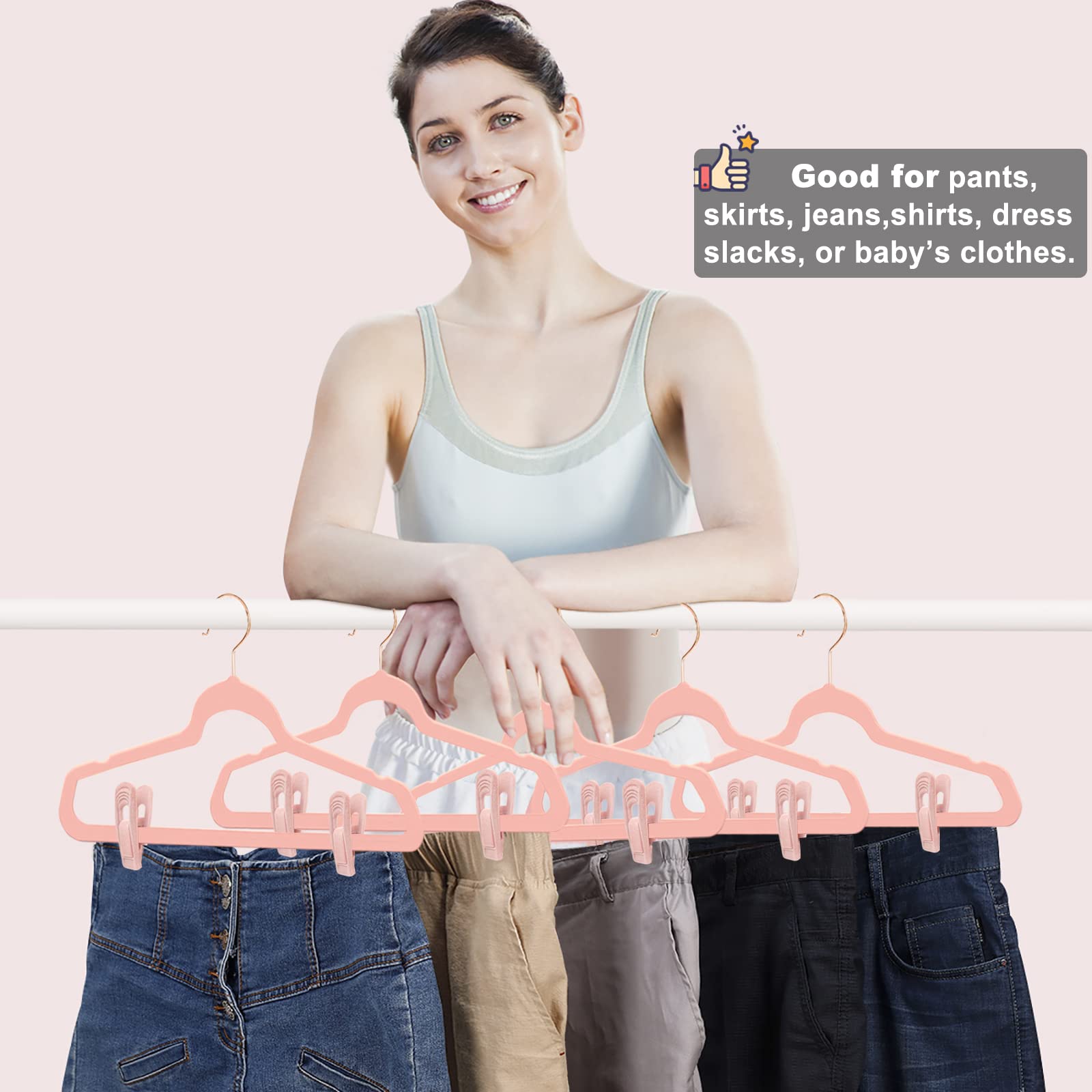 TOFIIGREM velvet clips protect delicate fabrics during storage