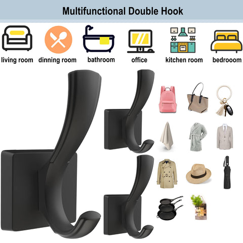 TOFIIGREM eight-pack of coat hooks with included mounting screws.