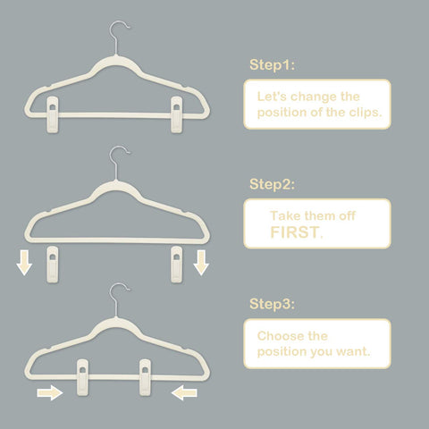 TOFIIGREM strong grip clip prevents slippage during daily wardrobe use.